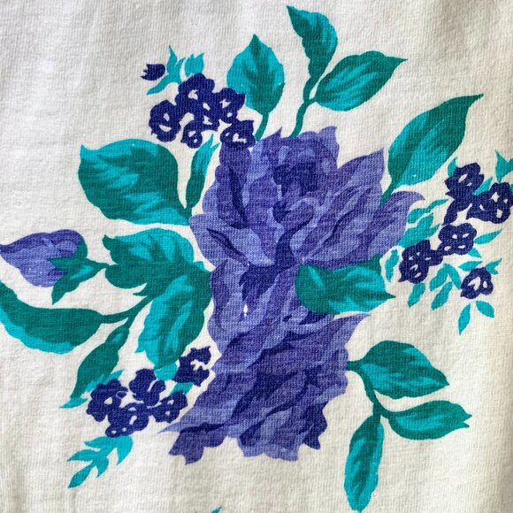 Vintage 90s Mini Floral V Neck Dress Lolita Fit Flare Cottagecore Coastal Boho - Picture 5 of 13